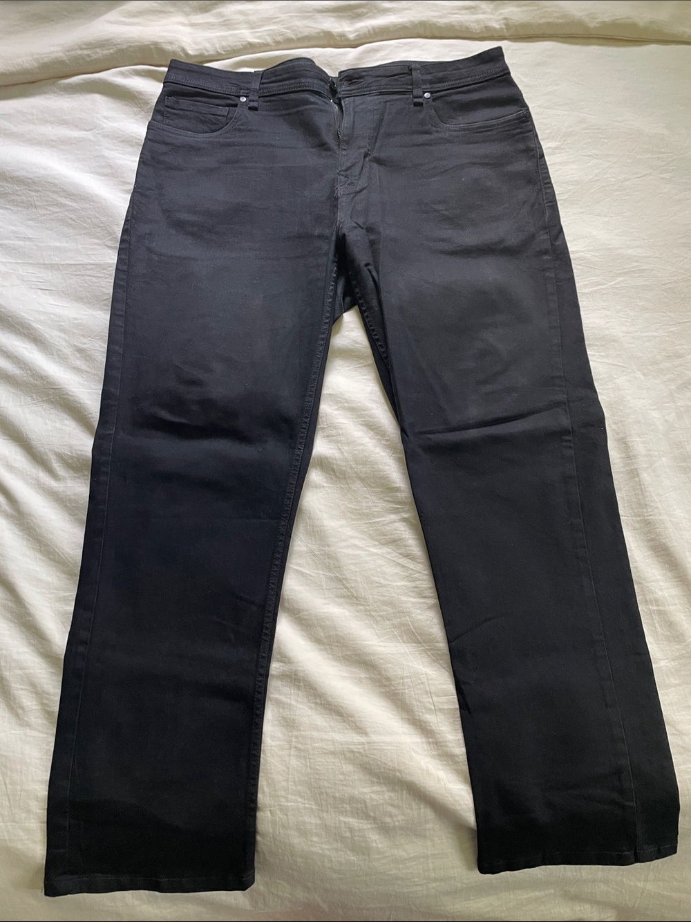 Straight-Leg Black Jeans for Men